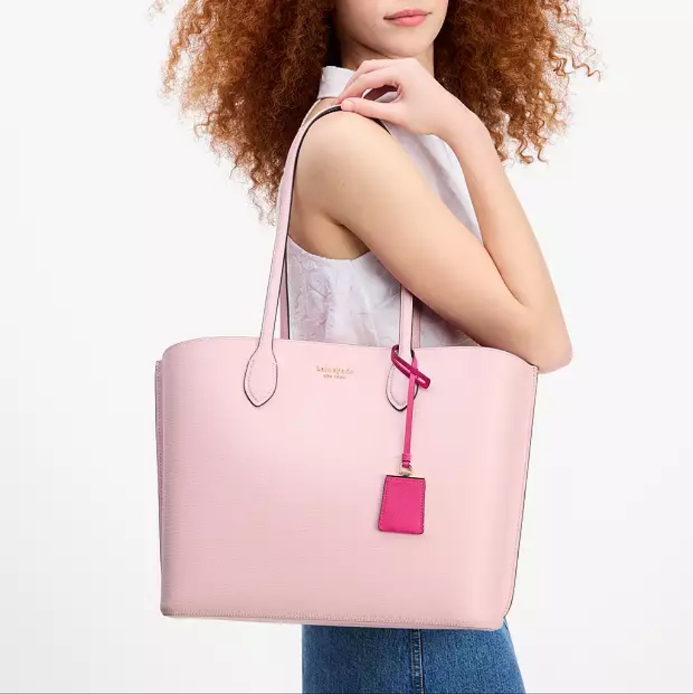 Kate Spade Light Pink Tote with Fuchsia Lining